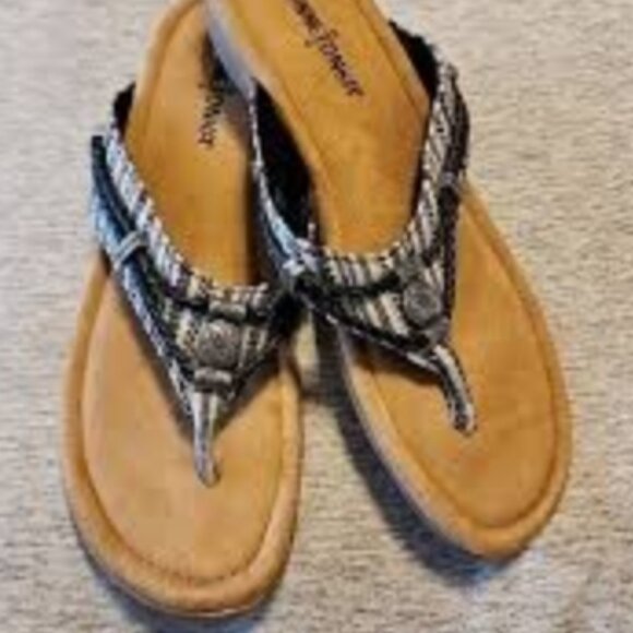 Minnetonka Silverthorne Woven Comfort Slides Thong Sandals 🆕📦⌚🏃🏻💨⚡🚚 - Picture 4 of 5